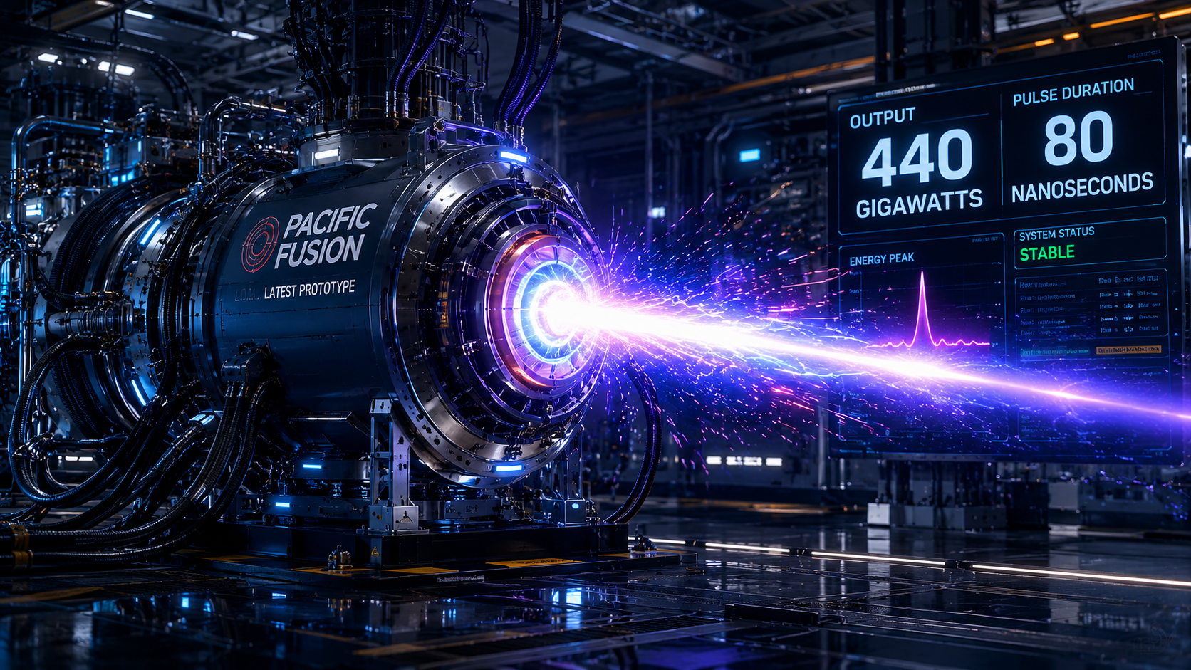 Pacific Fusion'un Yeni Prototipi 80 Nanosaneyede 440 Gigawatt Güç Üretiyor