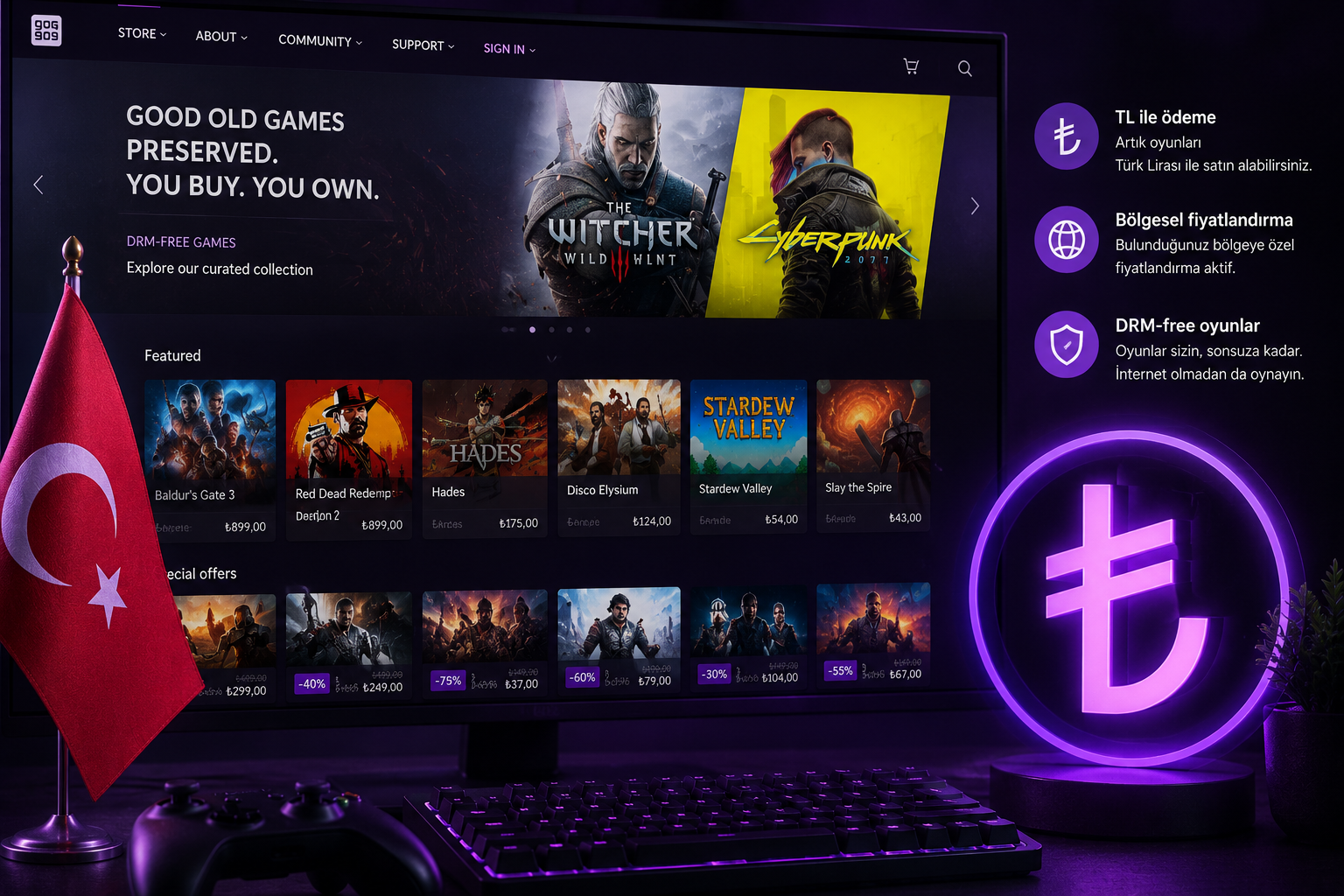 GOG, Türkiye'de Türk Lirası Desteğini Başlattı!