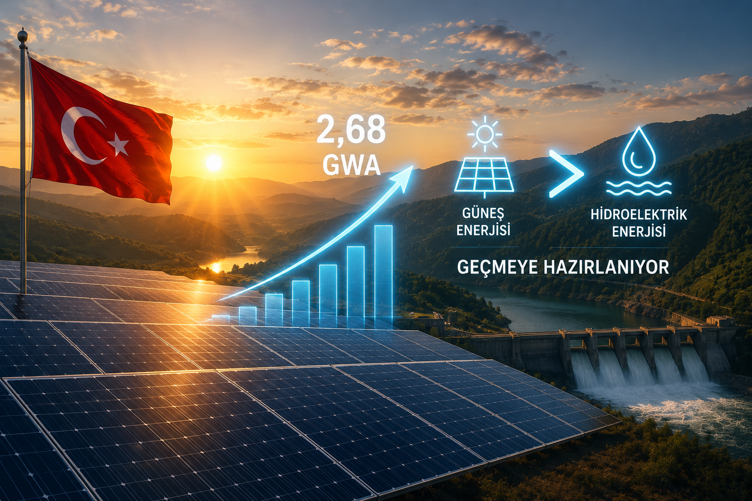 Türkiye'nin Güneş Enerjisi Kurulu Gücü 26,8 GW'a Ulaştı