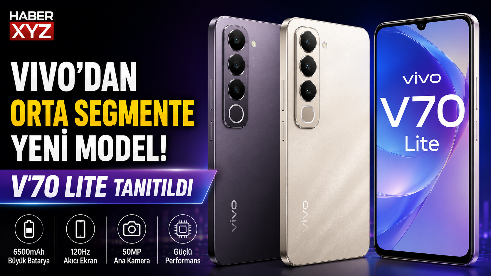 Vivo, V70 Lite ile Orta Segmente Yenilik Getiriyor