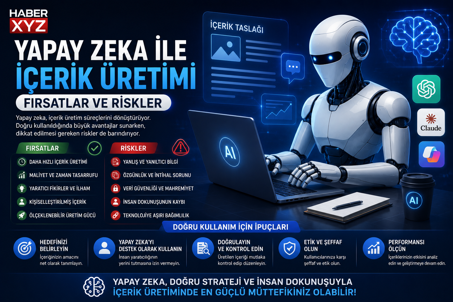 Yapay Zeka ile İçerik Üretimi: Fırsatlar ve Riskler
