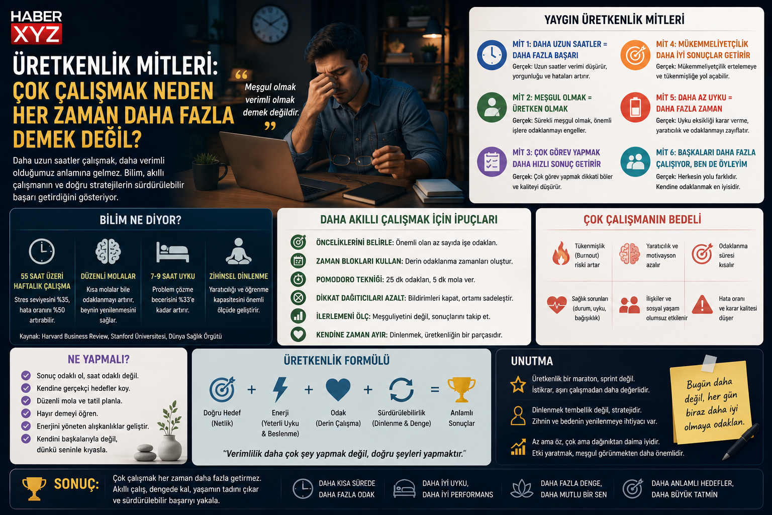 Üretkenlik Mitleri: Çok Çalışmak Neden Her Zaman Daha Fazla Demek Değil?